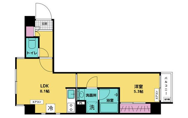 スターファイブ三軒茶屋の間取り