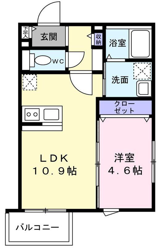 クレア姪浜の間取り