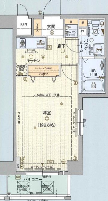 エスリード北浜の間取り