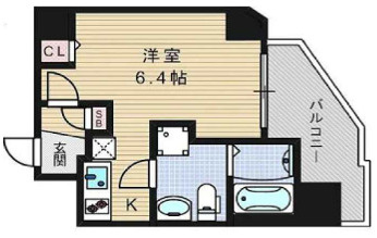 プレサンス難波EASTモダニティの間取り