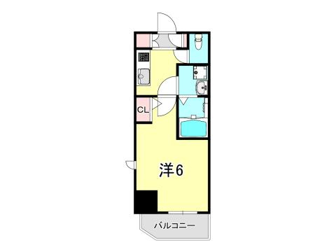 エステムコート神戸元町ヒルズの間取り