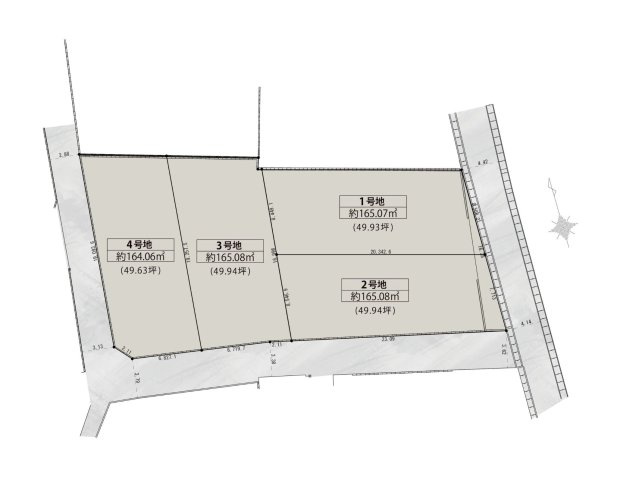 福津市西福間3丁目第1-4棟（3号棟）の区画図|配置図（3号棟）