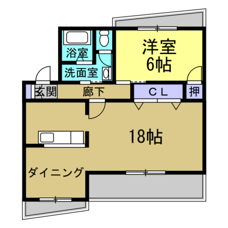 ボナールＴの間取り|101間取使用