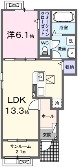 グランシャトー武蔵藤沢Bの間取り