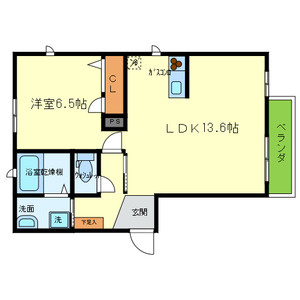 ＹＫメゾン旭が丘の間取り