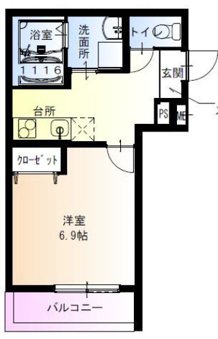 フジパレス出来島Ⅱ番館の間取り