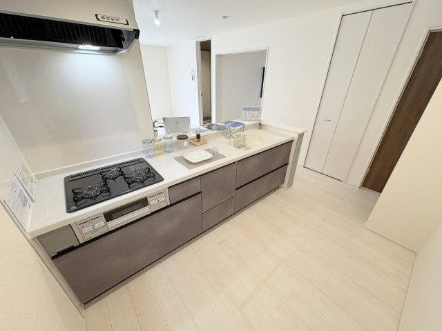 八潮市八潮7丁目　新築戸建　全5棟　4号棟のキッチン|二人並んでもゆとりのあるキッチンです