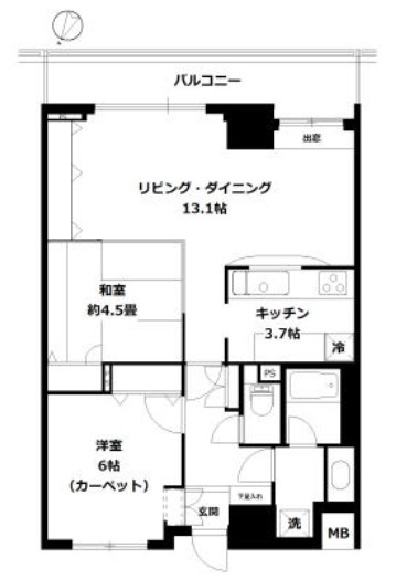 【間取り】 | 朝日白金台マンション