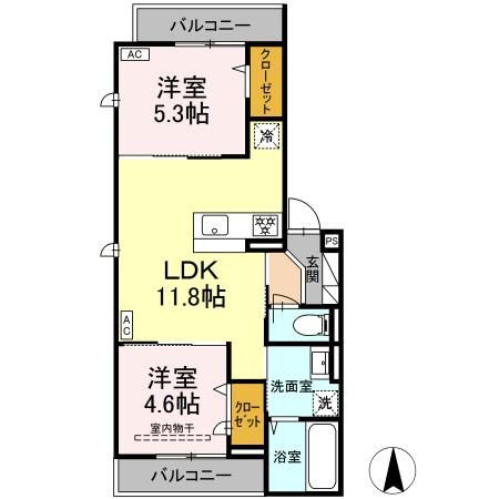 Dアセット武蔵台の間取り