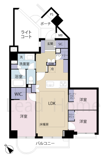 【間取り】 | 朝日マンション駒場