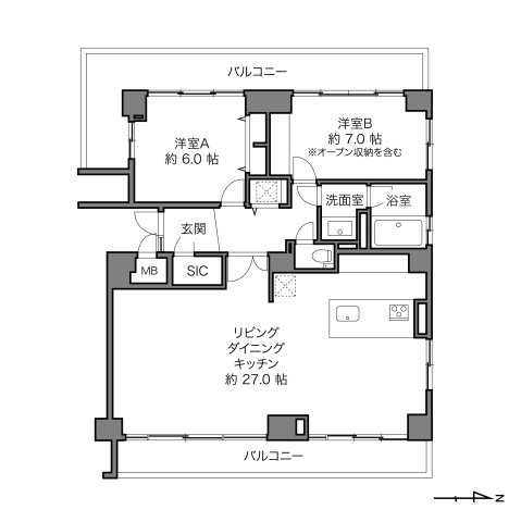 【間取り】 | 目黒柿の木坂アビタシオン