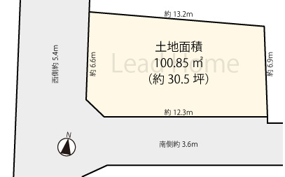 【土地図】 | 目黒区中央町1丁目 | 約30.5坪のすっきりとした整形地となっております！無駄のない効率的な間取り設計が叶いますね♪