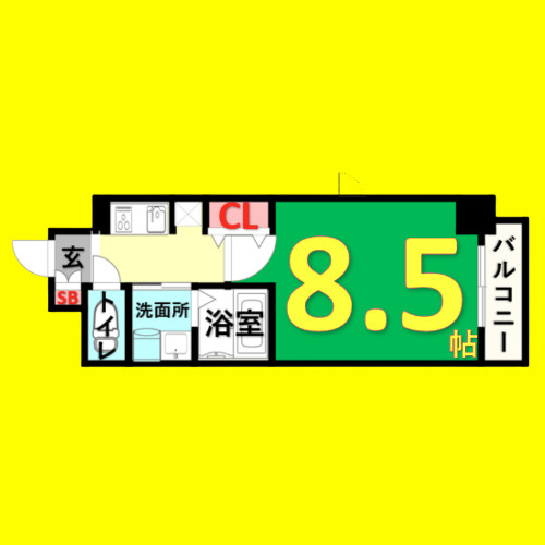 エントピア桜山　名古屋市賃貸　仲介手数料無料の間取り