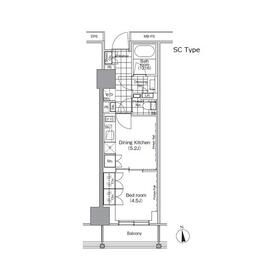 パークハビオ門前仲町の間取り