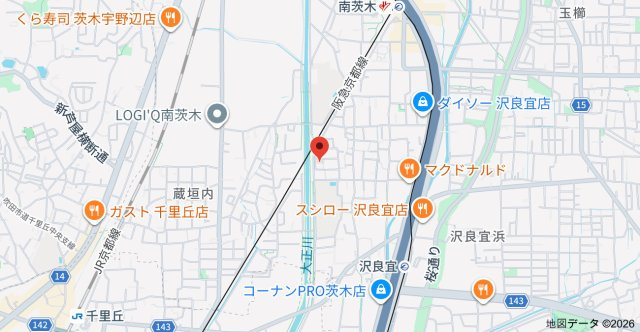 イリス南茨木の地図