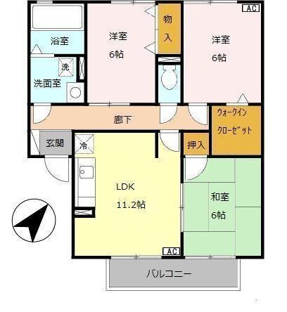 グレイスコートD棟の間取り