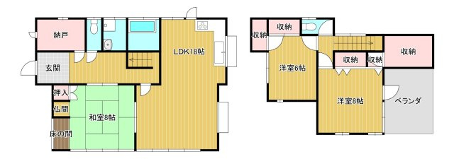 【間取り】 | 博多区東月隈1丁目 　中古一戸建☆仲介手数料無料☆