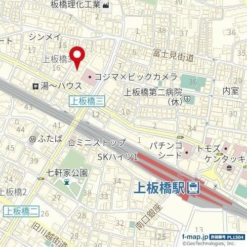 ヴェルステージ上板橋の地図