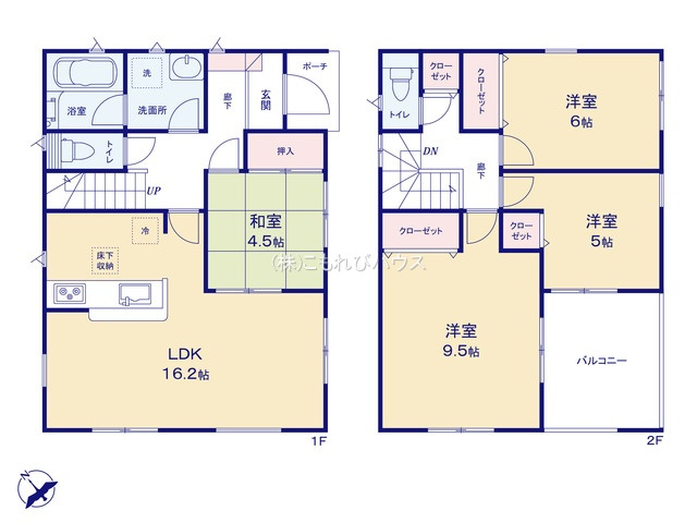 鴻巣市箕田　中古戸建　の間取り|鴻巣市箕田　中古戸建・4LDK・土地面積153.54m2・建物面積97.60m2