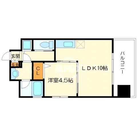 SK FUKUSHIMA GARDEN SUITE（エスケーフクシマガーデンスイート）の間取り|ヴィストリア　ガーデンスイート　間取り
