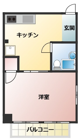 【間取り】 | アインビルマンション | １Kのお部屋です