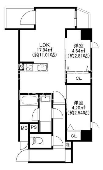 【間取り】 | MODERN PALAZZO西新PREMIER 