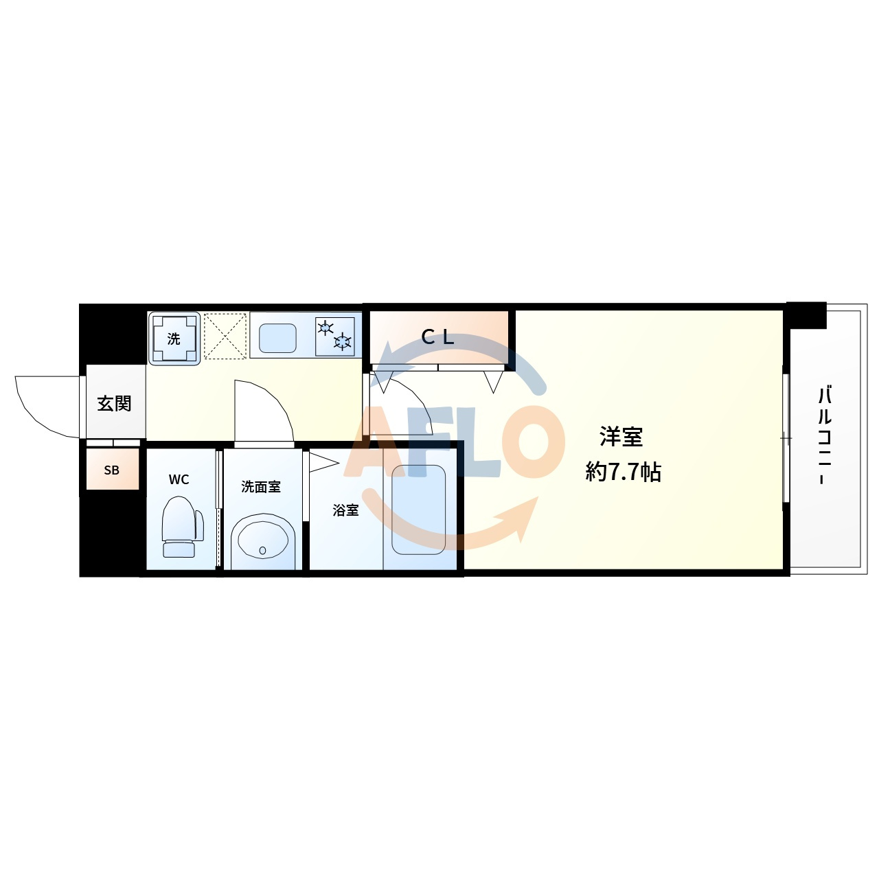 Luxe新大阪Ⅱの間取り|Luxe新大阪Ⅱ　間取り