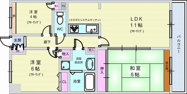 NEST刀根山の間取り