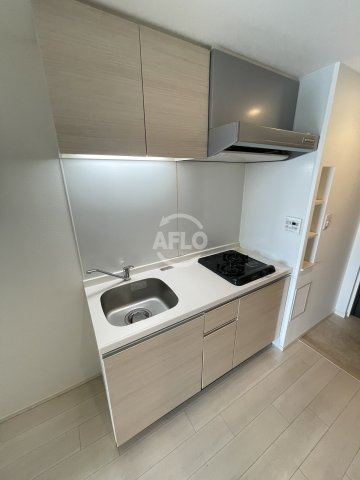 スプランディッド大阪WESTのキッチン|スプランディッド大阪WEST　洗濯機置き場が脱衣所にあると便利