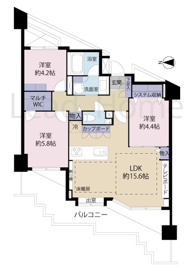【間取り】 | ディアナコート二子玉川園