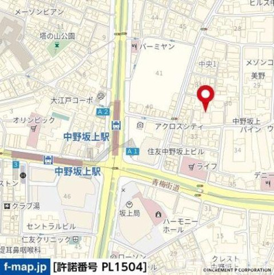 【地図】 | ザ・ハウス中野坂上