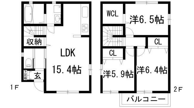 【間取り】 | 段上町7丁目戸建貸家