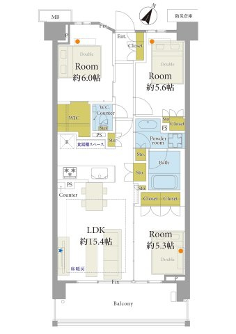 【間取り】 | パークホームズ用賀一丁目