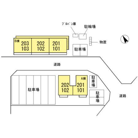 シェ・リールＡｏｋｉ－Ｂの区画図