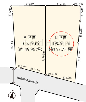 【土地図】 | 世田谷区北沢1丁目 | お庭や駐車スペースも計画しやすく思い描く住まいが叶います！