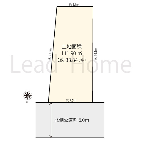 【土地図】 | 世田谷区深沢1丁目 | すっきりとした綺麗な敷地形状です！車の出し入れがスムーズに行える配置で毎日の移動も快適にできます♪