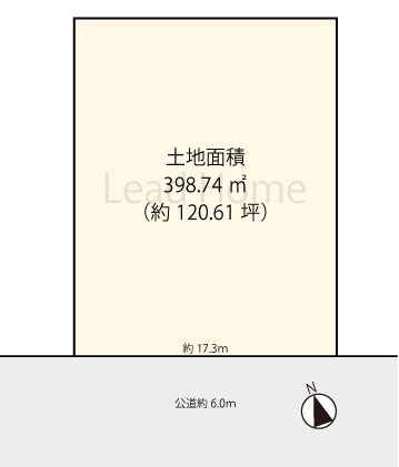 【土地図】 | 世田谷区等々力5丁目 | 土地面積約120.61坪のゆとりある整形地です！