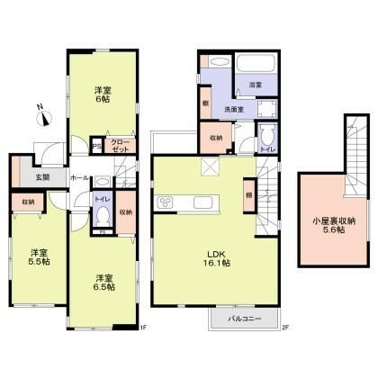 （仮称）狛江市猪方４丁目戸建Ａ棟の間取り