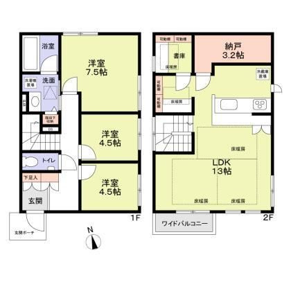 世田谷区宮坂１丁目戸建の間取り