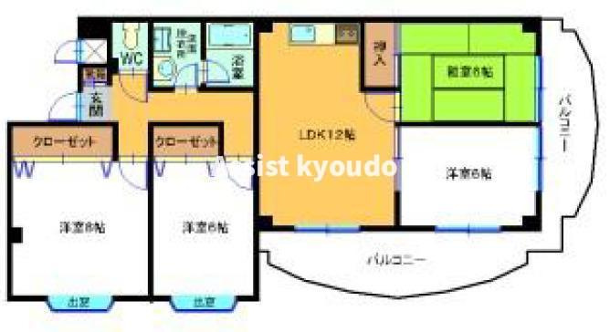 狛江市中和泉４丁目の賃貸マンションの間取り