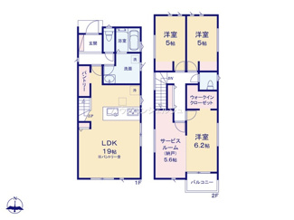 【間取り】 | 名古屋市北区東味鋺３丁目730【仲介手数料無料】新築一戸建て　2号棟