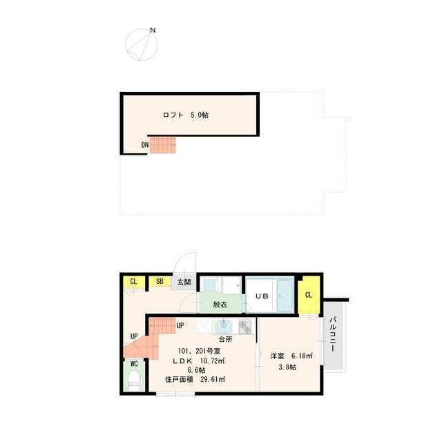 Blue Reef 1号館の間取り