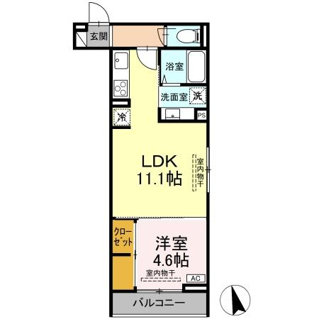 【間取り】 | D-ROOM中央Ⅰ