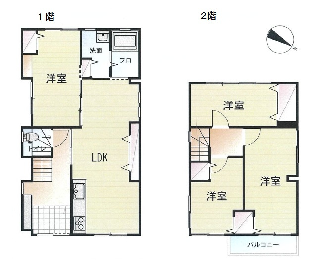 和歌山市直川・中古戸建・54814の間取り