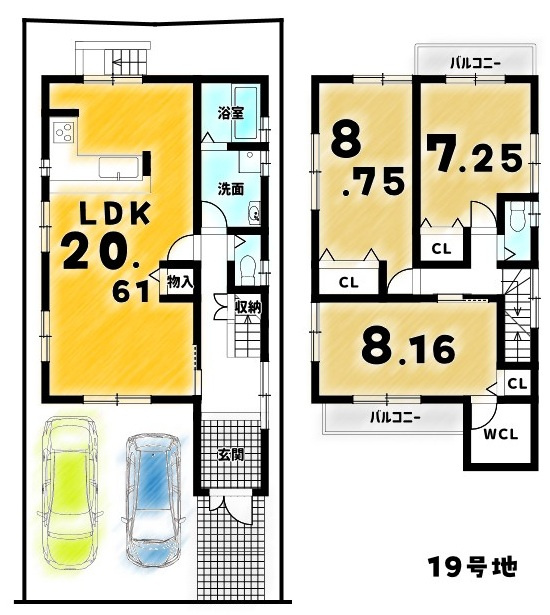 久我御旅町31期　19号地の間取り