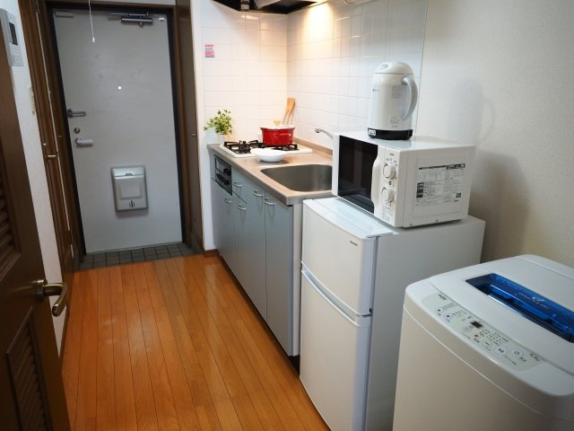 大木ロイヤルマンションのキッチン|きれいなキッチンです