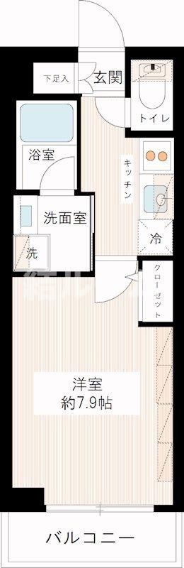 北区栄町の賃貸マンションの間取り