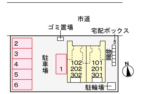 パルクの駐車場
