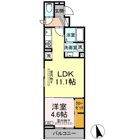 【間取り】 | D-ROOM中央Ⅰ