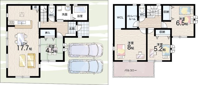 ●29(土)30(日)現地案内可能！　天理市富堂町　第6期　新築一戸建ての間取り|1号地